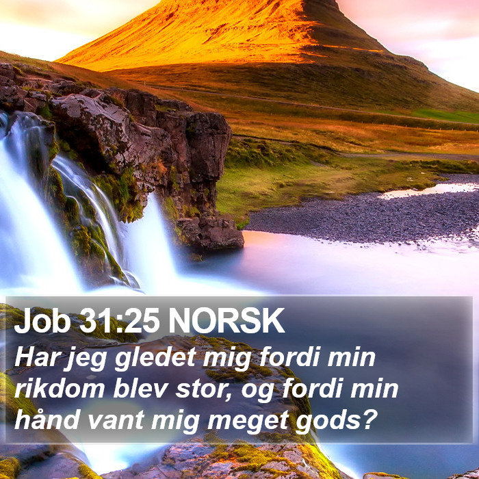 Job 31:25 NORSK Bible Study