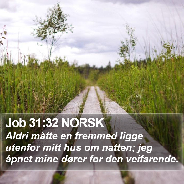 Job 31:32 NORSK Bible Study