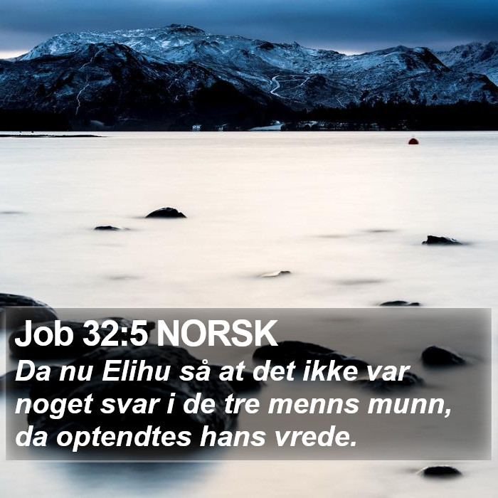 Job 32:5 NORSK Bible Study