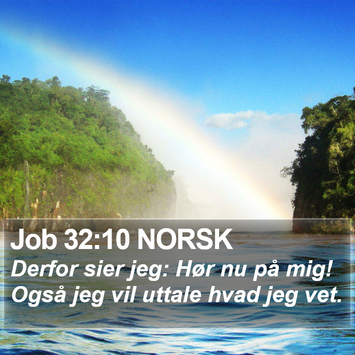 Job 32:10 NORSK Bible Study