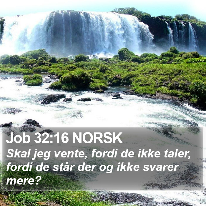 Job 32:16 NORSK Bible Study