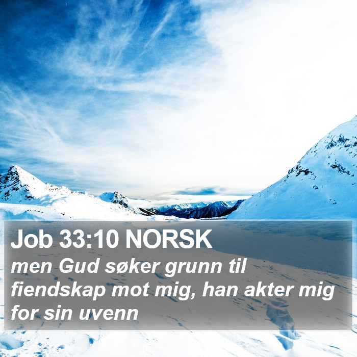 Job 33:10 NORSK Bible Study