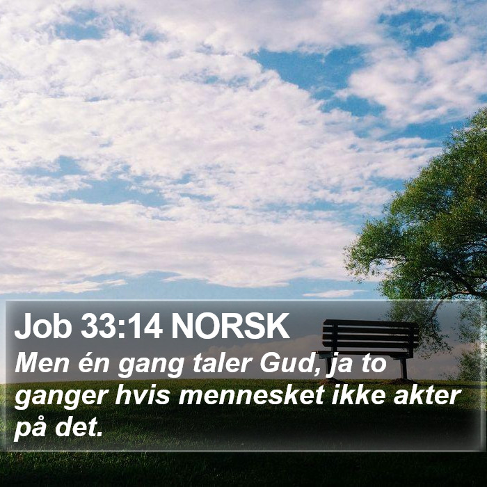 Job 33:14 NORSK Bible Study