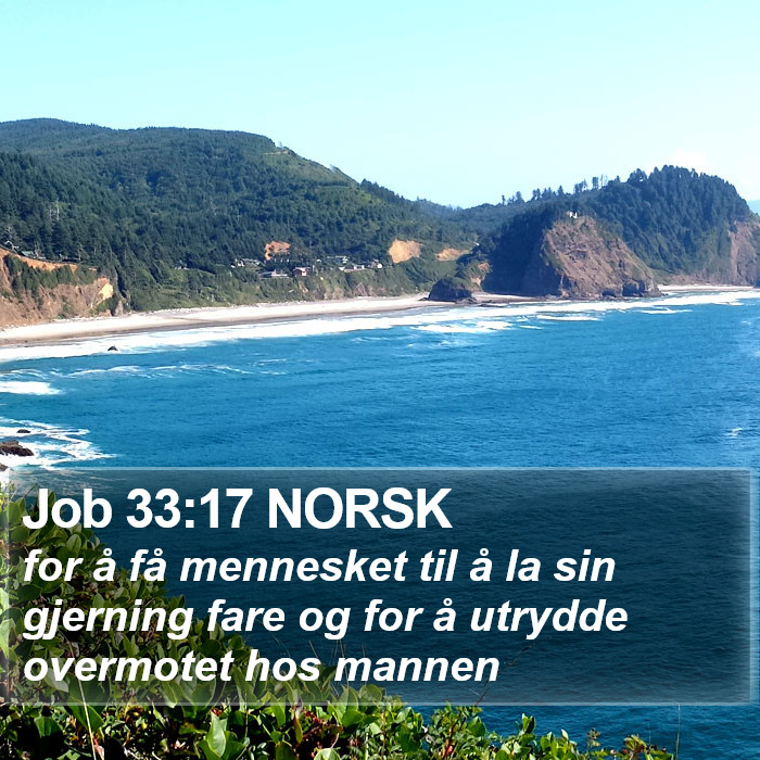 Job 33:17 NORSK Bible Study