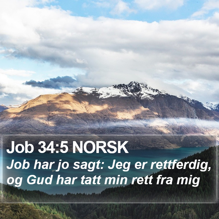 Job 34:5 NORSK Bible Study