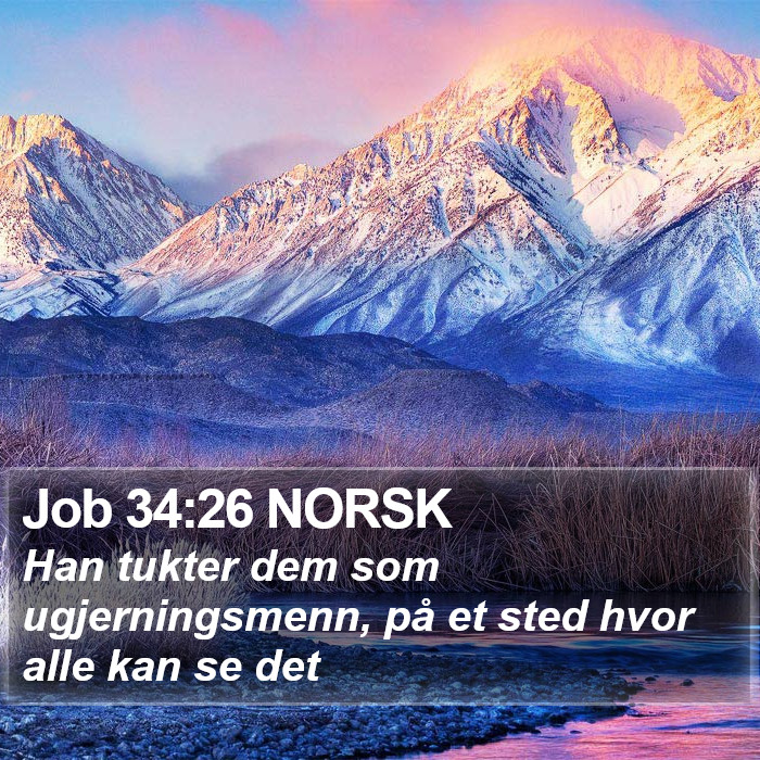 Job 34:26 NORSK Bible Study