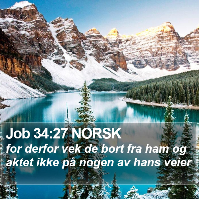 Job 34:27 NORSK Bible Study