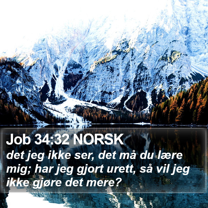 Job 34:32 NORSK Bible Study