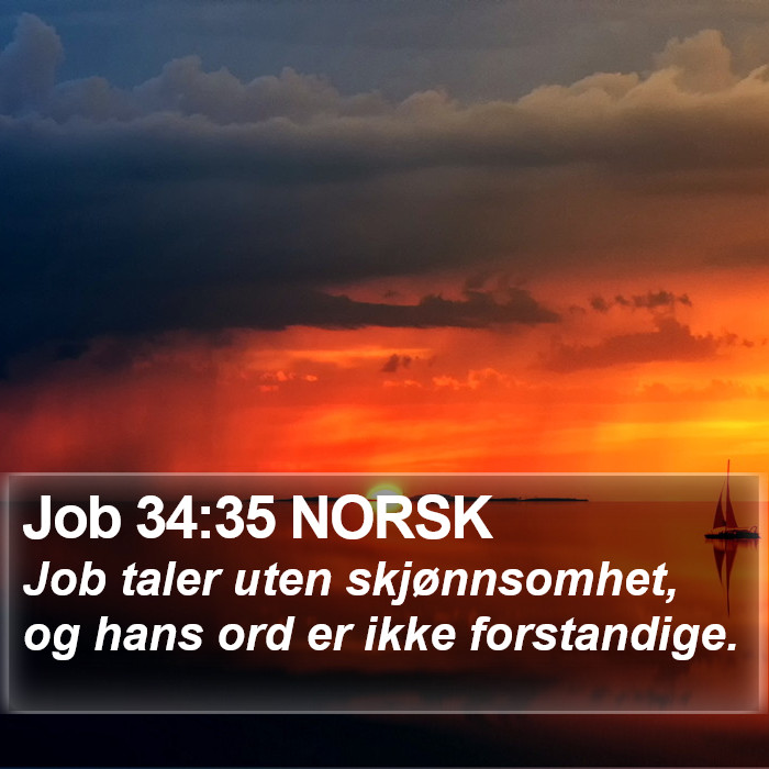 Job 34:35 NORSK Bible Study