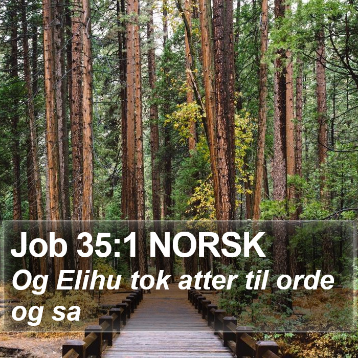 Job 35:1 NORSK Bible Study