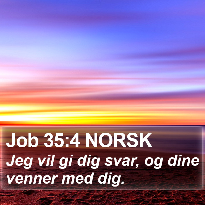 Job 35:4 NORSK Bible Study