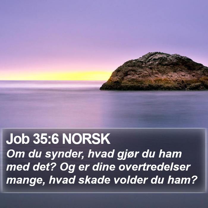 Job 35:6 NORSK Bible Study