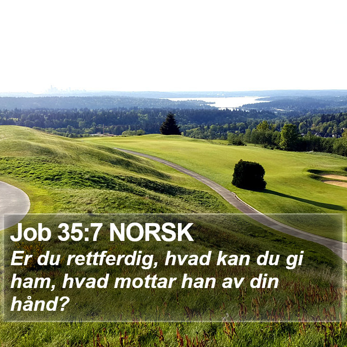 Job 35:7 NORSK Bible Study