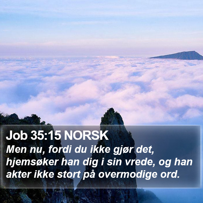 Job 35:15 NORSK Bible Study