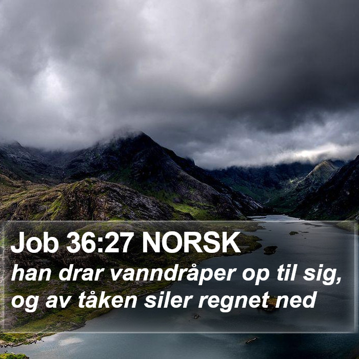 Job 36:27 NORSK Bible Study