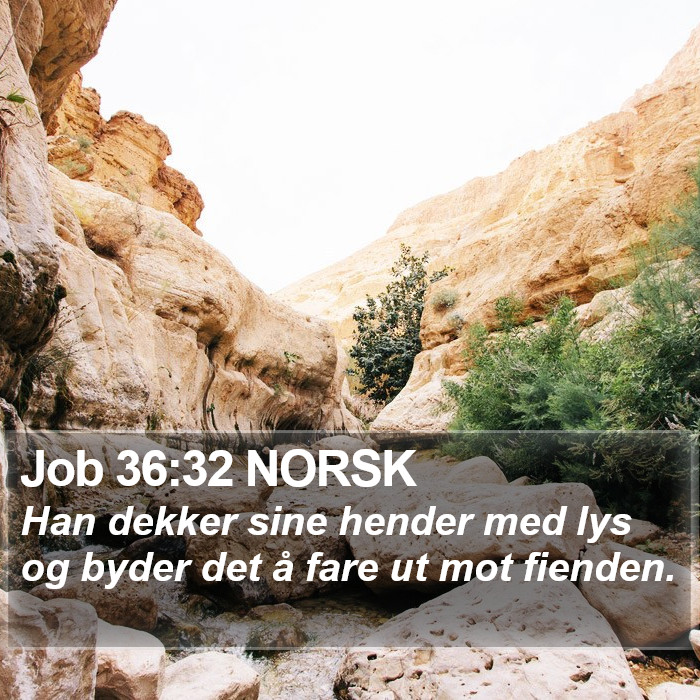 Job 36:32 NORSK Bible Study