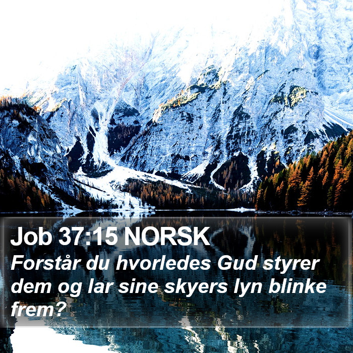 Job 37:15 NORSK Bible Study