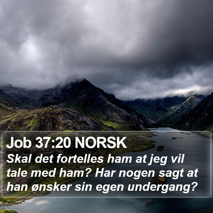Job 37:20 NORSK Bible Study