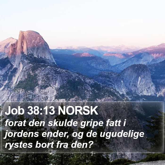 Job 38:13 NORSK Bible Study