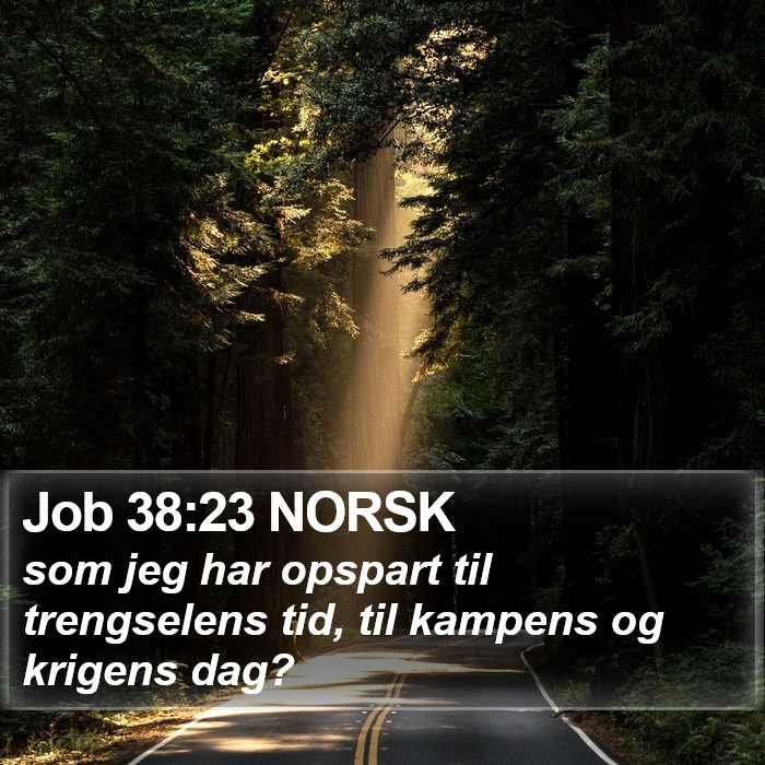 Job 38:23 NORSK Bible Study