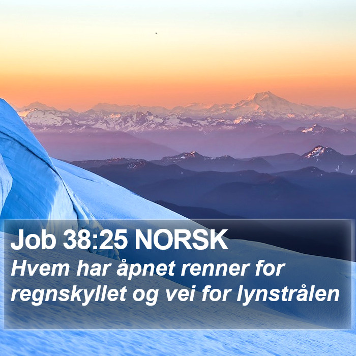 Job 38:25 NORSK Bible Study