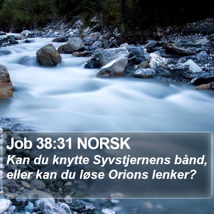 Job 38:31 NORSK Bible Study