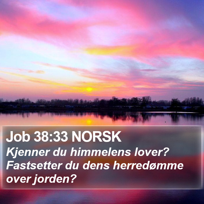 Job 38:33 NORSK Bible Study