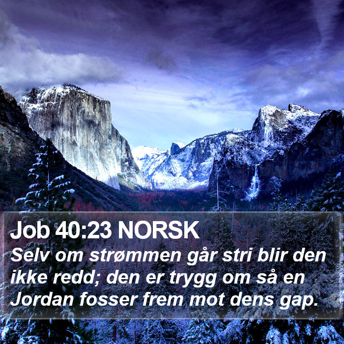 Job 40:23 NORSK Bible Study