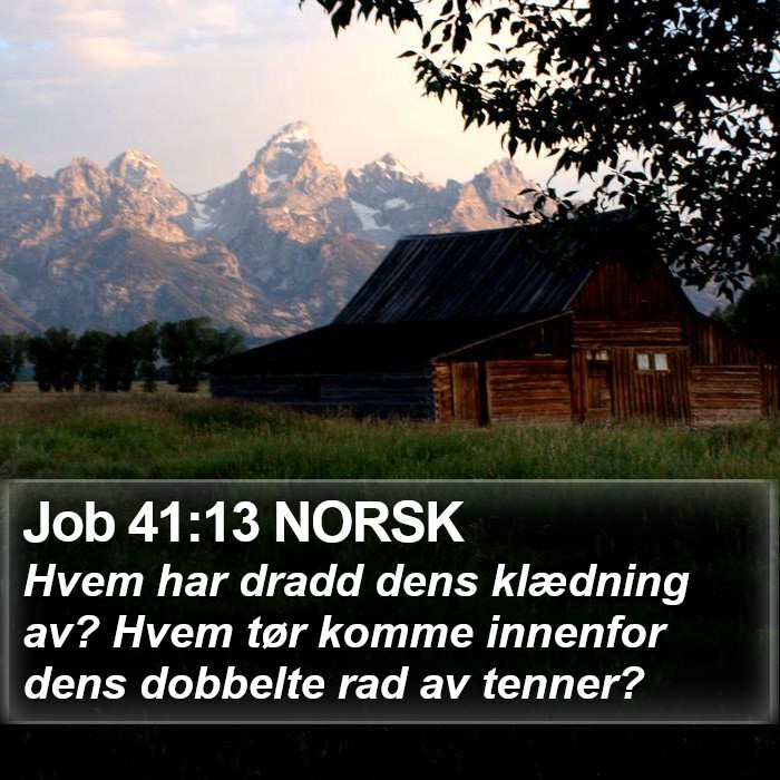 Job 41:13 NORSK Bible Study