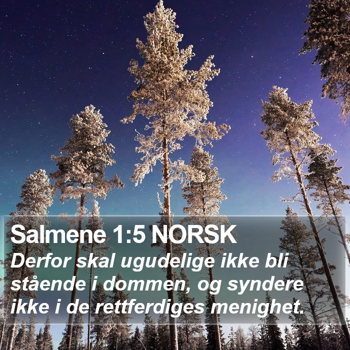 Salmene 1:5 NORSK Bible Study