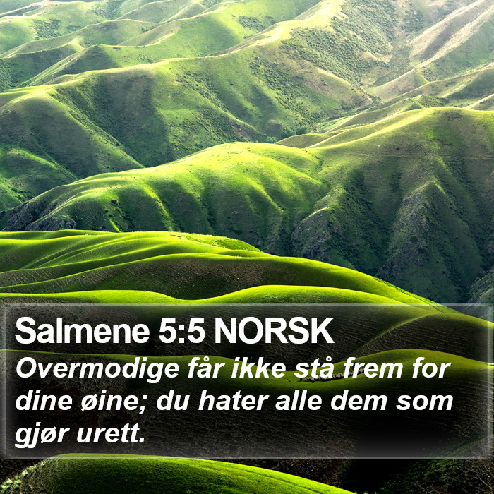 Salmene 5:5 NORSK Bible Study