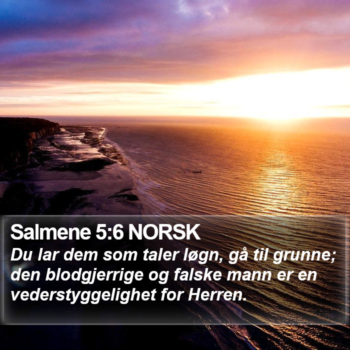 Salmene 5:6 NORSK Bible Study