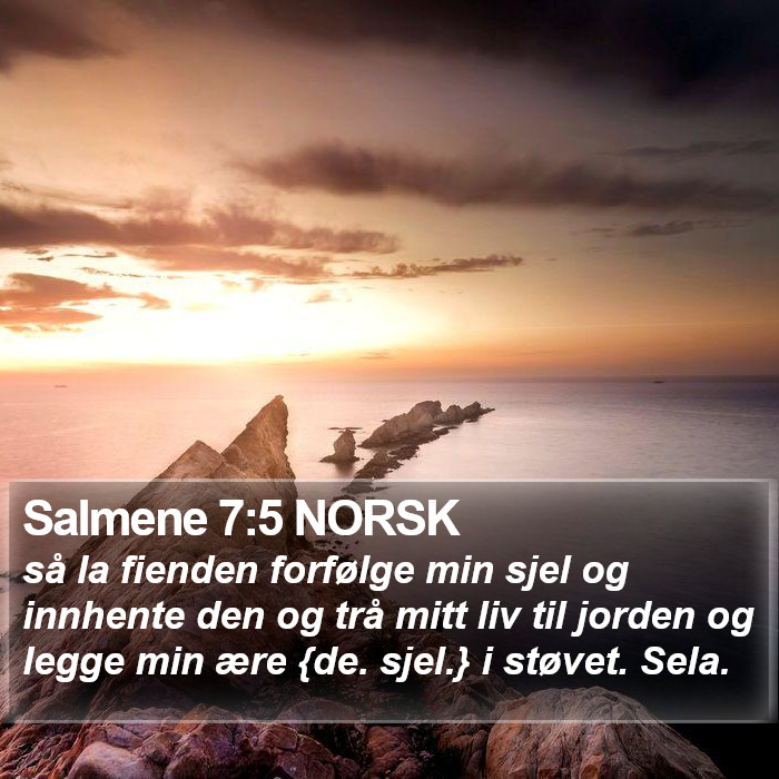 Salmene 7:5 NORSK Bible Study