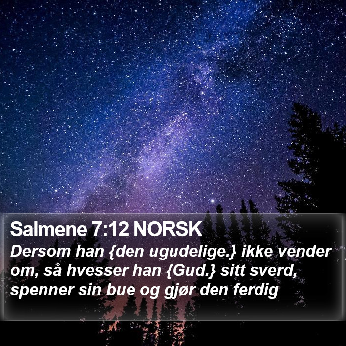 Salmene 7:12 NORSK Bible Study