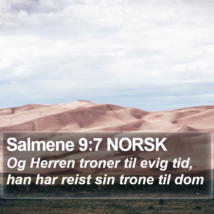 Salmene 9:7 NORSK Bible Study