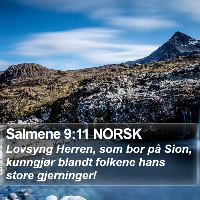 Salmene 9:11 NORSK Bible Study