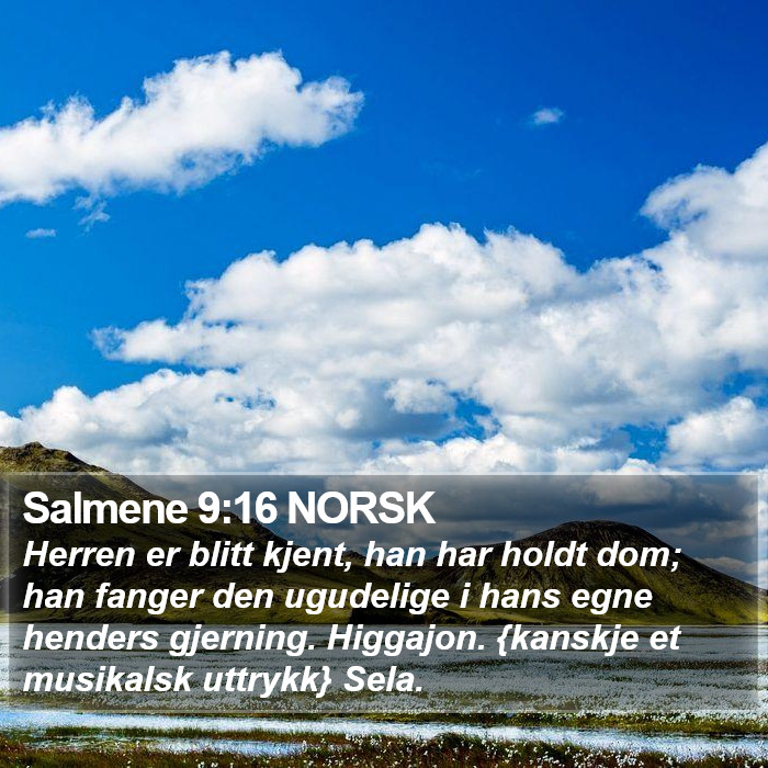 Salmene 9:16 NORSK Bible Study