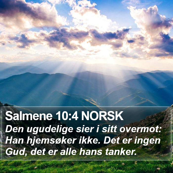 Salmene 10:4 NORSK Bible Study