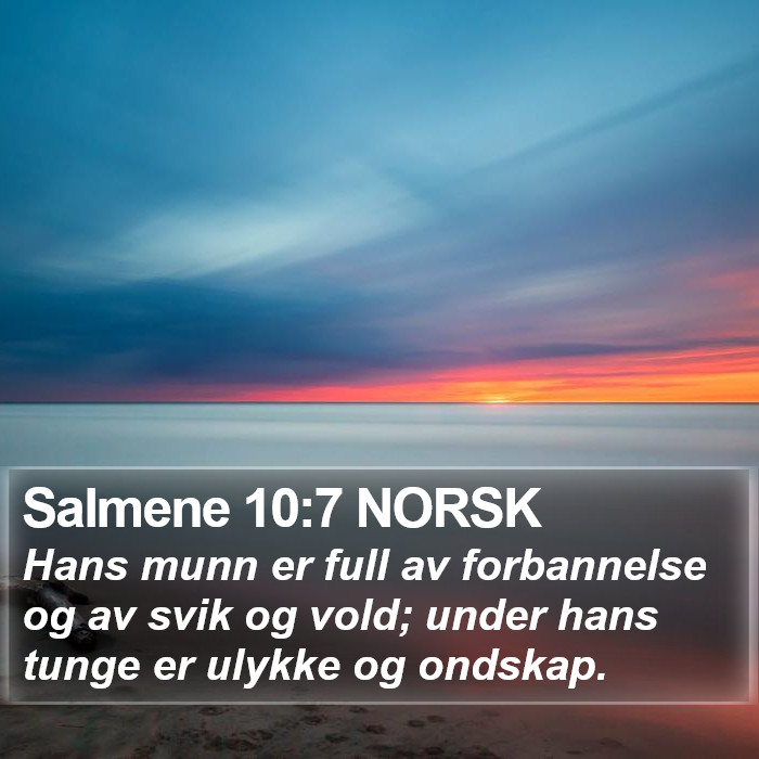 Salmene 10:7 NORSK Bible Study