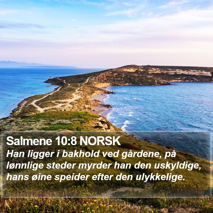 Salmene 10:8 NORSK Bible Study