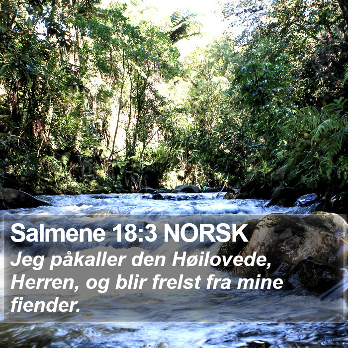 Salmene 18:3 NORSK Bible Study