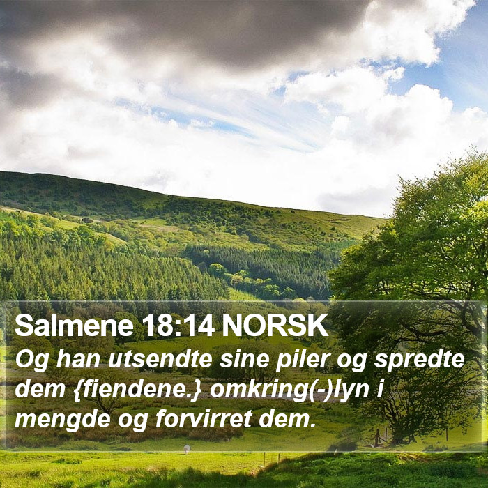 Salmene 18:14 NORSK Bible Study