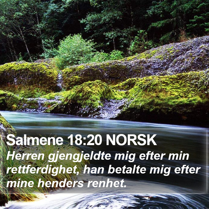 Salmene 18:20 NORSK Bible Study