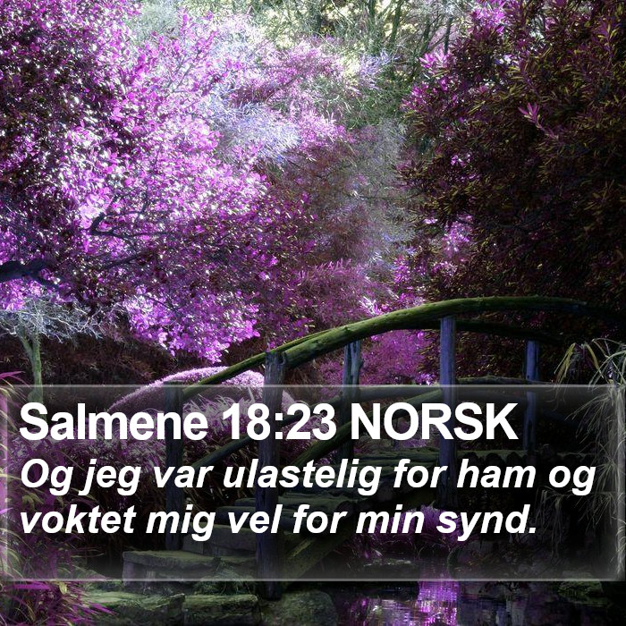 Salmene 18:23 NORSK Bible Study