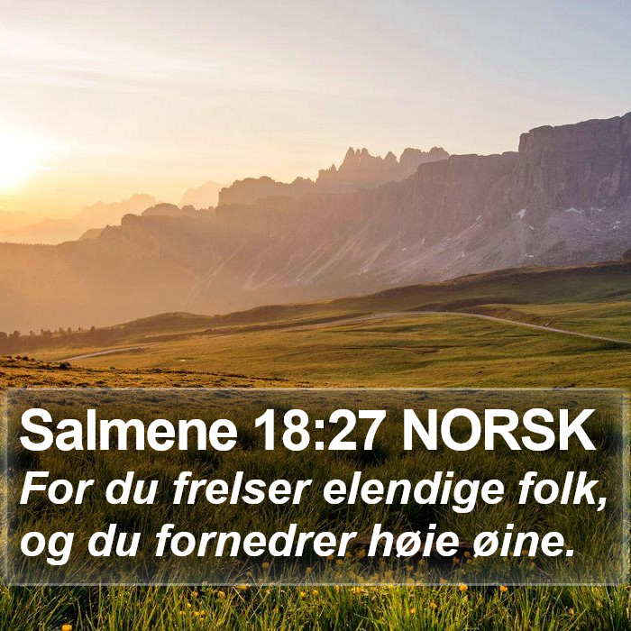 Salmene 18:27 NORSK Bible Study