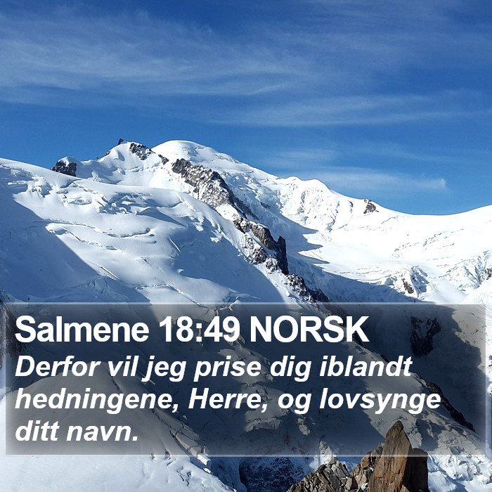 Salmene 18:49 NORSK Bible Study