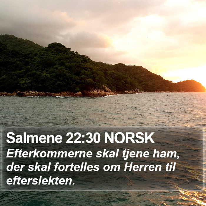 Salmene 22:30 NORSK Bible Study