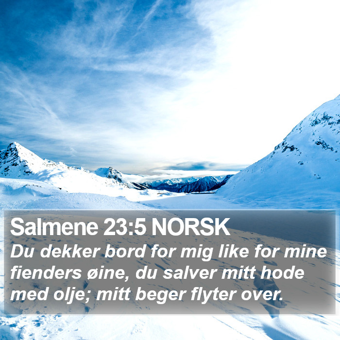 Salmene 23:5 NORSK Bible Study