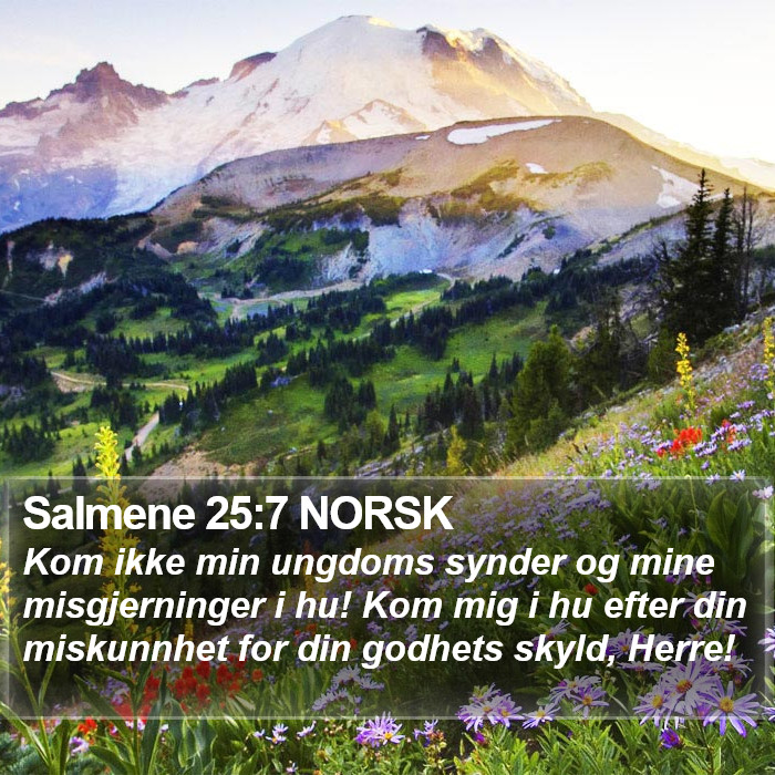 Salmene 25:7 NORSK Bible Study