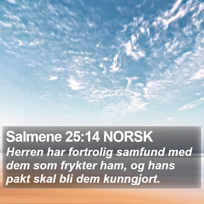 Salmene 25:14 NORSK Bible Study